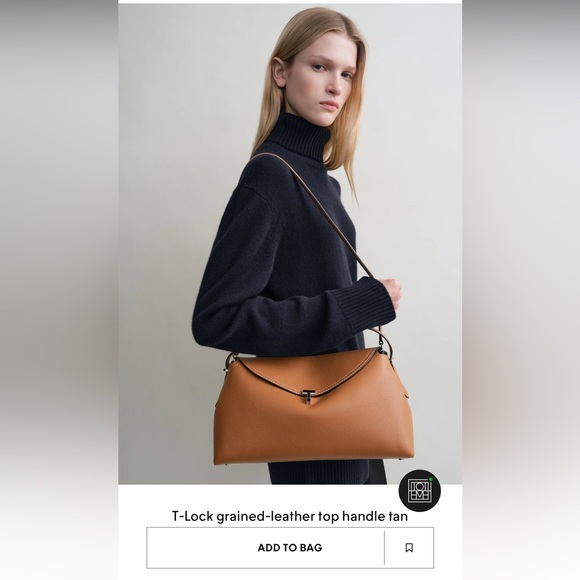 NWT Toteme T-Lock Top Handle Tan - Picture 8 of 9
